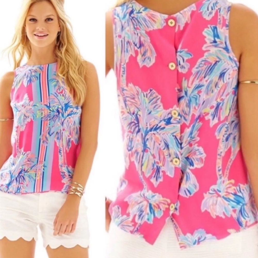 Lilly Pulitzer Iona Shell Silk Top
